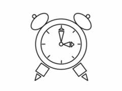 簡(jiǎn)筆畫(huà)鬧鐘用圖形分步繪制