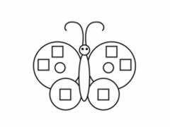 簡(jiǎn)筆畫蝴蝶用圖形分步繪制圖示