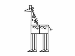 用圖形分步繪制長(zhǎng)頸鹿簡(jiǎn)筆畫(huà)圖示