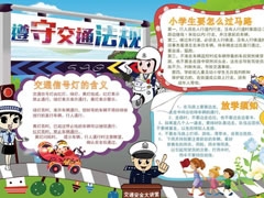 遵守交通法規(guī)手抄報模板