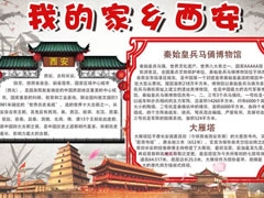 我的家鄉(xiāng)西安手抄報模板