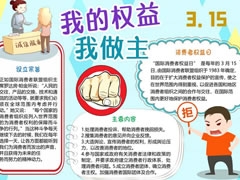 我的權(quán)益我做主315手抄報模板
