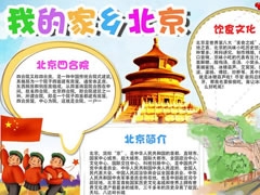 我的家鄉(xiāng)北京手抄報模板