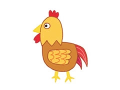 公雞幼兒簡(jiǎn)筆畫分步畫法圖示