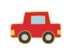 小汽車幼兒簡筆畫分步畫法圖示