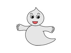 幽靈簡(jiǎn)筆畫分步繪制圖示