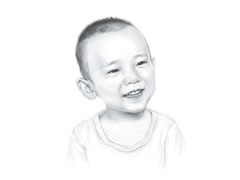 快樂(lè)的小男孩素描畫法步驟圖示解析