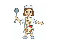 女廚師幼兒簡(jiǎn)筆畫分步畫法圖示