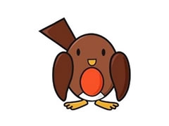 知更鳥簡筆畫分步畫法圖示