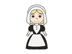 朝圣女孩簡(jiǎn)筆畫分步繪制圖示