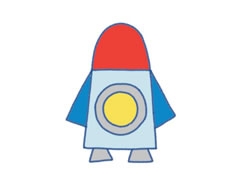 宇宙飛船幼兒簡筆畫分步畫法制圖示