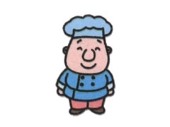 簡(jiǎn)筆畫廚師分步畫法圖示