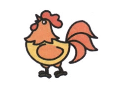 一步一筆簡(jiǎn)筆畫公雞步驟圖示