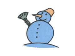 雪人幼兒簡筆畫手繪步驟圖示