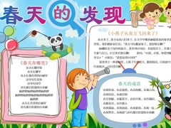 春天的發(fā)現(xiàn)手抄報內(nèi)容模板