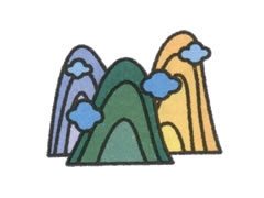 高山簡(jiǎn)筆畫繪制步驟圖示