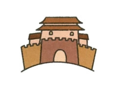 城樓簡(jiǎn)筆畫繪制步驟圖示