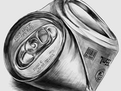 易拉罐素描畫(huà)法步驟圖示