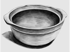 砂鍋素描畫(huà)法步驟圖示