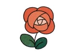 一步一筆簡筆畫玫瑰花步驟圖示