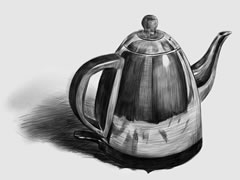 不銹鋼燒水壺素描畫(huà)法步驟圖示