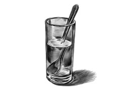 玻璃水杯素描畫(huà)法步驟圖示