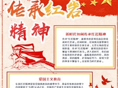 傳承紅巖精神手抄報內(nèi)容模板