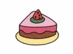 蛋糕幼兒簡筆畫步驟圖示