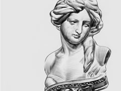 琴女素描畫法步驟圖示