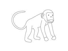 猴子簡筆畫圖片