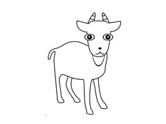 山羊簡(jiǎn)筆畫圖片