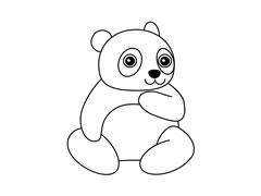 熊貓簡(jiǎn)筆畫圖片可愛