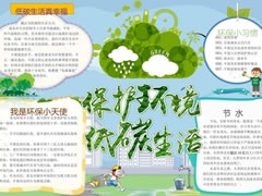 保護環(huán)境低碳生活手抄報內(nèi)容模板