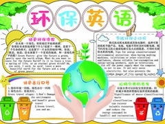 環(huán)保英語版手抄報(bào)內(nèi)容模板