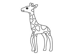 長(zhǎng)頸鹿簡(jiǎn)筆畫圖片