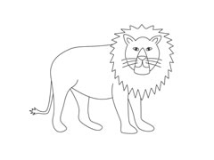 獅子簡筆畫圖片