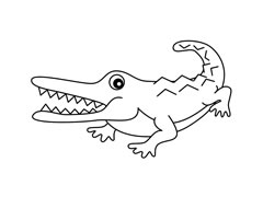 鱷魚簡筆畫圖片