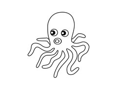 章魚簡(jiǎn)筆畫圖片
