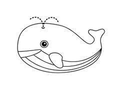鯨魚簡(jiǎn)筆畫圖片