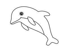 海豚簡(jiǎn)筆畫圖片