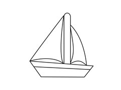 帆船簡(jiǎn)筆畫(huà)圖片