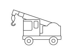 吊車簡(jiǎn)筆畫圖片