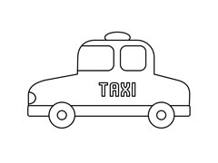 出租車簡筆畫圖片