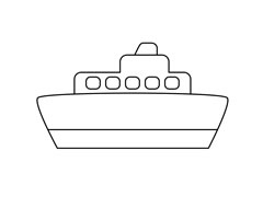 游艇簡(jiǎn)筆畫(huà)圖片