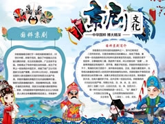 京劇文化手抄報內(nèi)容模板
