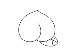 桃子簡筆畫圖片