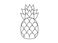 菠蘿簡筆畫圖片