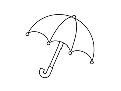 雨傘簡(jiǎn)筆畫(huà)圖片