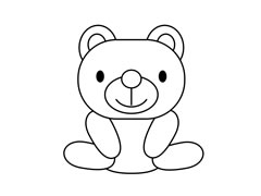泰迪熊玩具簡筆畫圖片