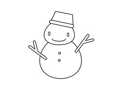 雪人簡(jiǎn)筆畫圖片